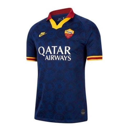 Camiseta AS Roma Replica Tercera Ropa 2019/20 Blanco